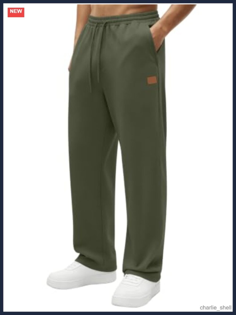 Men's Lightweight Sweatpants Open Bottom Athletic Lounge Pants Drawstring